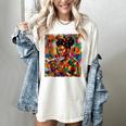 Geometric History Educated Women Reading Book Melanin Women's Comfort Colors T-Shirt Ivory