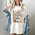 Ghost Book Reading Books Lover Teacher Happy Halloween Women's Comfort Colors T-Shirt Ivory