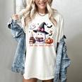Ghost Reading Book Coquette Bow Halloween Girl Toddler Kid Premium Women's Comfort Colors T-Shirt Ivory