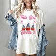 This Girl Loves Books And Gnomes Gardener Dwarf Garden Gnome Women's Comfort Colors T-Shirt Ivory