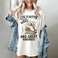 Great Pyrenees Dog Breed Life Is Better With Books And Great Women's Comfort Colors T-Shirt Ivory Great Pyrenees Dog Breed Life Is Better With Books And Great Women's Comfort Colors T-Shirt Ivory