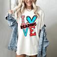 I Heart Books Love Reading Red And Stripe Animated Cat For Men Women Girls Kids Women's Comfort Colors T-Shirt Ivory I Heart Books Love Reading Red And Stripe Animated Cat For Men Women Girls Kids Women's Comfort Colors T-Shirt Ivory
