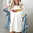 Hot Wheels Comic Book Fire Logo Women's Comfort Colors T-Shirt Ivory Hot Wheels Comic Book Fire Logo Women's Comfort Colors T-Shirt Ivory
