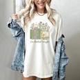 I'm Booked Tonight Cozy Floral Book Lover Graphic Women's Comfort Colors T-Shirt Ivory