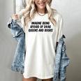 Imagine Being Afraid Of Drag Queens And Books Premium Women's Comfort Colors T-Shirt Ivory