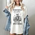 Introvert Read Spicy Books Lover Bookworm Skeleton Reading Women's Comfort Colors T-Shirt Ivory Introvert Read Spicy Books Lover Bookworm Skeleton Reading Women's Comfort Colors T-Shirt Ivory