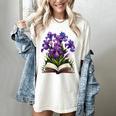 Irises Flowers Book Iris Floral Women's Comfort Colors T-Shirt Ivory Irises Flowers Book Iris Floral Women's Comfort Colors T-Shirt Ivory