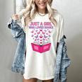 Just A Girl Who Loves Books Butterflies Reading Women's Comfort Colors T-Shirt Ivory