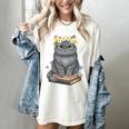 Just A Girl Who Loves Cats & Books Bookish Women Women's Comfort Colors T-Shirt Ivory