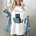 Just One More Chapter Bookworm Cat Book Lover Women's Comfort Colors T-Shirt Ivory