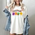 Librarian Let's All Go To The Library Cute Groovy Book Lover Women's Comfort Colors T-Shirt Ivory