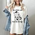 Life Is Better With Books Cats And Coffee Shirt Women's Comfort Colors T-Shirt Ivory
