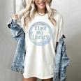 I Love My Library Medallion For Book Lover Reader Librarian Women's Comfort Colors T-Shirt Ivory