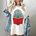 Manatee Reading Books Sea Animal Manatee Women's Comfort Colors T-Shirt Ivory