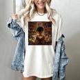 Melanin Afro Women Educated Reading Book History Women's Comfort Colors T-Shirt Ivory