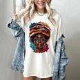 Melanin Girl Afro Book Lover Librarian Teacher Student Women's Comfort Colors T-Shirt Ivory