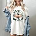 Merry And Booked Holiday Reading Winter Book Lover Premium Tri-Blend Women's Comfort Colors T-Shirt Ivory