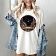 Moon Book Bookshelf Library Coffee Cup Star Stars Pattern Women's Comfort Colors T-Shirt Ivory Moon Book Bookshelf Library Coffee Cup Star Stars Pattern Women's Comfort Colors T-Shirt Ivory