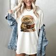 Nerdy Bearded Dragon Glasses Book Reading Women's Comfort Colors T-Shirt Ivory