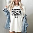 How Many Nights A Week Should You Be Reading 6-7 Book Lover Women's Comfort Colors T-Shirt Ivory