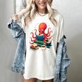 Octopus Reading Books Tea Coffee Women's Comfort Colors T-Shirt Ivory