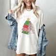 Oh What Fun It Is To Read Book Christmas Tree Premium Tri-Blend Women's Comfort Colors T-Shirt Ivory