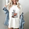 One More Chapter Skeleton Reading Books Lovers Readers Women's Comfort Colors T-Shirt Ivory