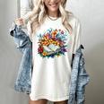 Open Book With Colorful Floral Reading Magic Women's Comfort Colors T-Shirt Ivory