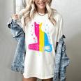 Pansexual Pride Celestial Cat Sitting Book LGBTQ Pan Colors Men Women Women's Comfort Colors T-Shirt Ivory Pansexual Pride Celestial Cat Sitting Book LGBTQ Pan Colors Men Women Women's Comfort Colors T-Shirt Ivory