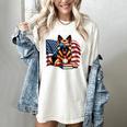 Patriotic German Shepherd Dog Books Baseball American Flag Women's Comfort Colors T-Shirt Ivory