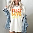 Peace Love Books Men Women Women's Comfort Colors T-Shirt Ivory