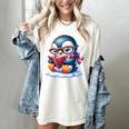 Penguin Reading a Book Animal Women's Comfort Colors T-Shirt Ivory Penguin Reading a Book Animal Women's Comfort Colors T-Shirt Ivory