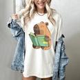 Pet Capybara Is Reading Library Capy Word Book Day Teacher Men Women Kids Women's Comfort Colors T-Shirt Ivory Pet Capybara Is Reading Library Capy Word Book Day Teacher Men Women Kids Women's Comfort Colors T-Shirt Ivory