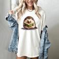 Porcupine Reading Book Hedgehog Book Lover Women's Comfort Colors T-Shirt Ivory