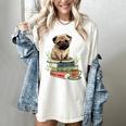 Pug Dog Reading Book Coffee Read Books Be Kind Stay Weird Women's Comfort Colors T-Shirt Ivory Pug Dog Reading Book Coffee Read Books Be Kind Stay Weird Women's Comfort Colors T-Shirt Ivory