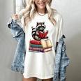 Raccoon Reading Books Matching Bookworm Readers Librarian Women's Comfort Colors T-Shirt Ivory