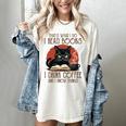 i Read Books And i Know Things Cat Reading Coffee Women's Comfort Colors T-Shirt Ivory