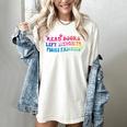 Read Books Lift Weights Fight Fascists Tie Dye Men Women Women's Comfort Colors T-Shirt Ivory