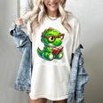 Readasaurus Reading Dinosaur Book Reader Bookworm Women's Comfort Colors T-Shirt Ivory