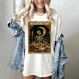 The Reader Tarot Card Book Lover Skeleton Art Goth Style Women's Comfort Colors T-Shirt Ivory