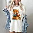 Reading Book Lover Red Panda Read Books Be Kind Stays Weird Women's Comfort Colors T-Shirt Ivory Reading Book Lover Red Panda Read Books Be Kind Stays Weird Women's Comfort Colors T-Shirt Ivory