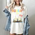 Reading Books Bibliophile Hooray It's Library Day Women's Comfort Colors T-Shirt Ivory