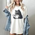 Reading Cat Cat Book Lover Women's Comfort Colors T-Shirt Ivory Reading Cat Cat Book Lover Women's Comfort Colors T-Shirt Ivory
