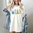 Reading Dinosaur T Rex Dino Book Lover Women's Comfort Colors T-Shirt Ivory Reading Dinosaur T Rex Dino Book Lover Women's Comfort Colors T-Shirt Ivory