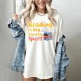 Reading Is My Favorite Sport Book Lovers Women's Comfort Colors T-Shirt Ivory
