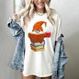 Reading Lover Book Graphic Gnome Women's Comfort Colors T-Shirt Ivory