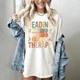 Reading Is My Therapy Book Lover Women's Comfort Colors T-Shirt Ivory