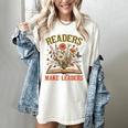 Reading Squad Book Lover Bookish Floral Readers Make Leaders Women's Comfort Colors T-Shirt Ivory Reading Squad Book Lover Bookish Floral Readers Make Leaders Women's Comfort Colors T-Shirt Ivory