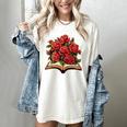 Red Roses Flowers Book Floral Women's Comfort Colors T-Shirt Ivory Red Roses Flowers Book Floral Women's Comfort Colors T-Shirt Ivory