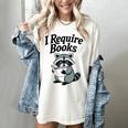 I Require Books Raccoon Reading For Book Lovers Women's Comfort Colors T-Shirt Ivory I Require Books Raccoon Reading For Book Lovers Women's Comfort Colors T-Shirt Ivory